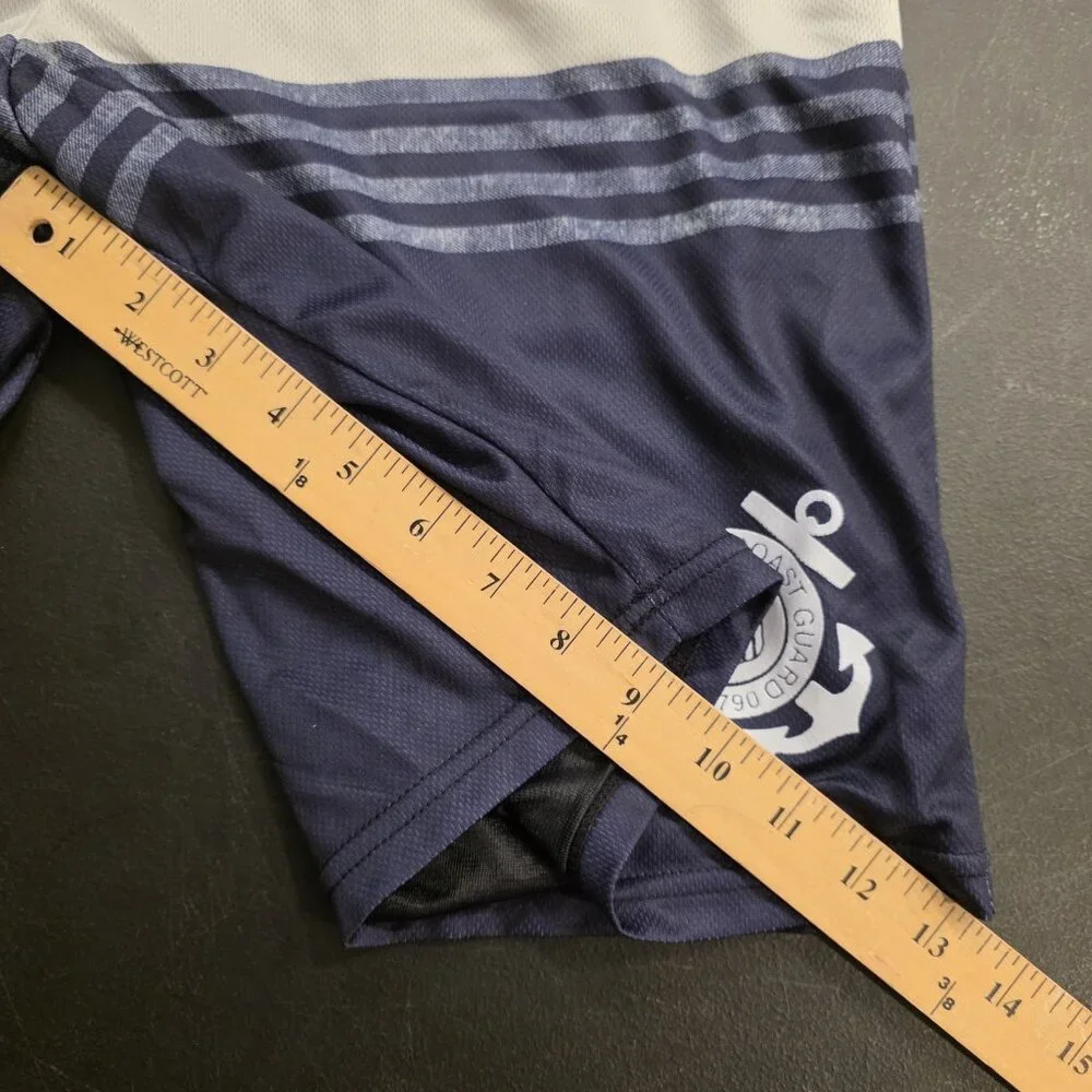Hurley Activewear Shorts US Coast Guard Logo Shorts Blue White Striped Small NEW